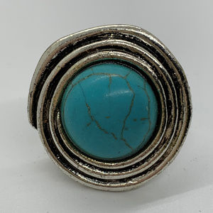 Adjustable Turquoise Antique Look Ring NEW